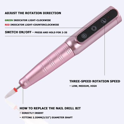 Nail Essentials Cordless Rechargeable Electric Drill Pen - Nail Essentials - Maange - Mad Fly Essentials