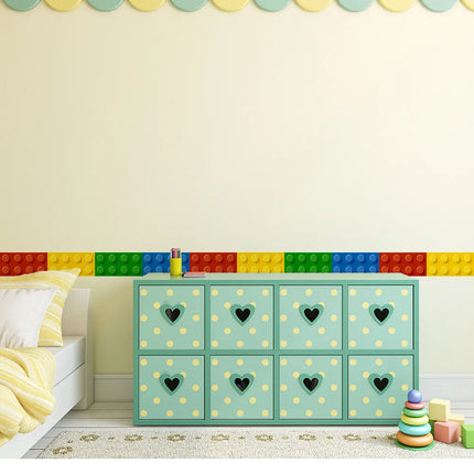 3D Blocks Wallpaper Vinyl Kids Room Decor