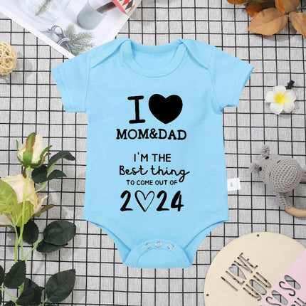 Baby Boy White-Best Thing-2024 0-24m Newborn Romper - Kids Shop Mad Fly Essentials