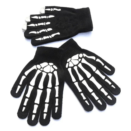 Men Accessories Knitted Luminous Skeleton Gloves - Men Accessories - Harleen Quinzel - Mad Fly Essentials
