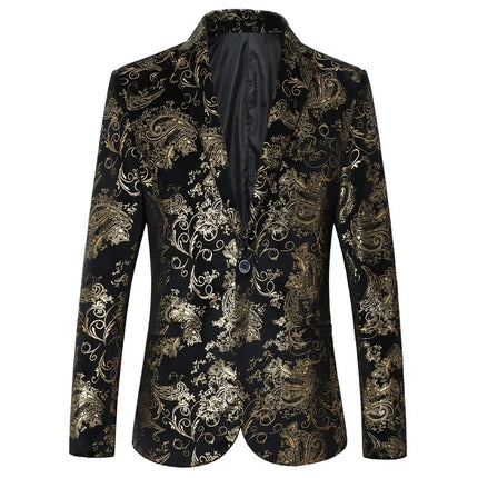 Blazer Men 3D Sequin Printed Pocket Lapel Blazer - Blazer - Micoopie - Mad Fly Essentials