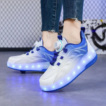 Kids LED Shoes Boy Rock Roller Casual Sneakers - Kids LED Shoes - TFanJump - Mad Fly Essentials