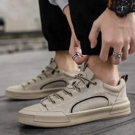 Men Footwear Vintage Leather High Casual Sneakers - Men Footwear - Picksummer - Mad Fly Essentials