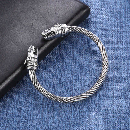 Men Viking Medieval Wolf Norse Bracelet - Mad Fly Essentials