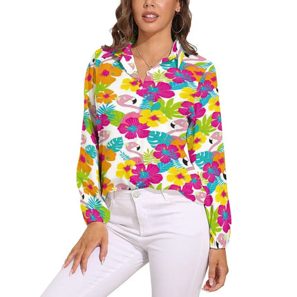 Shirt Women Flower Power Casual 3D 70s Blouse - Shirt - LazySorry - Mad Fly Essentials