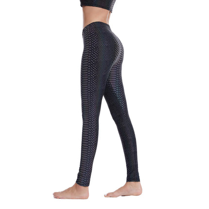 Fitness Leggings Women Grey Honeycomb High Elastic Leggings - Fitness Leggings - Cuhakci - Mad Fly Essentials