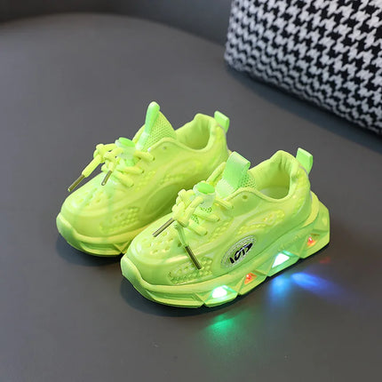 Kids LED Shoes Baby Boy Luminous Black Sneakers - Kids LED Shoes - Ealsqn - Mad Fly Essentials
