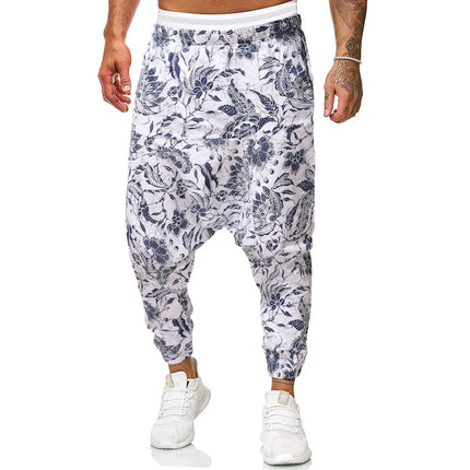 Harem Pants Men Vintage Fashion Hip Hop Pattern Pants - Harem Pants - Parklees - Mad Fly Essentials