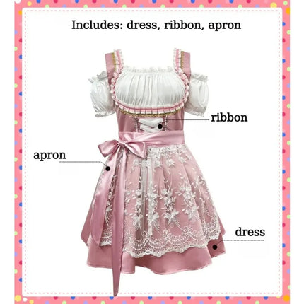 Costume Dress Oktoberfest Beer Maid Halloween Dirndl Costume - Costume Dress - 829 - Mad Fly Essentials