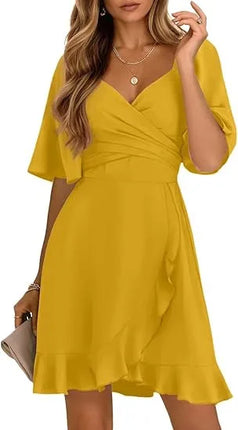 A-Line Dress Women Summer Thin Casual Midi Vacation Dress - Allneon - A-Line Dress - Mad Fly Essentials