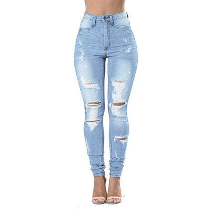 Jeans Women Summer Low Waist Patchwork Pants - Jeans - Honeygaga - Mad Fly Essentials