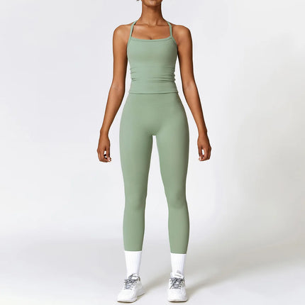 Activewear Set Women 2pc Crop Top Yoga Sportswear Set - Activewear Set - Bessmini - Mad Fly Essentials