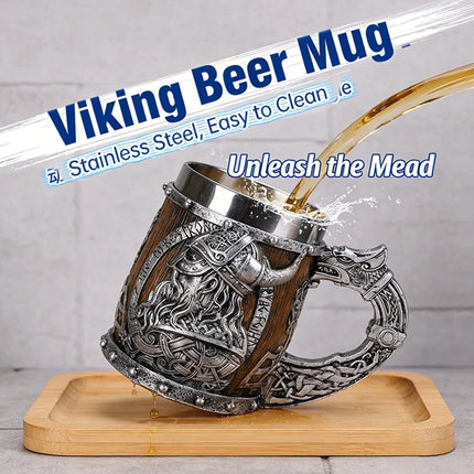 Beer Mug Nordic Retro Viking Dragon Mug - Beer Mug - Hokerbat - Mad Fly Essentials