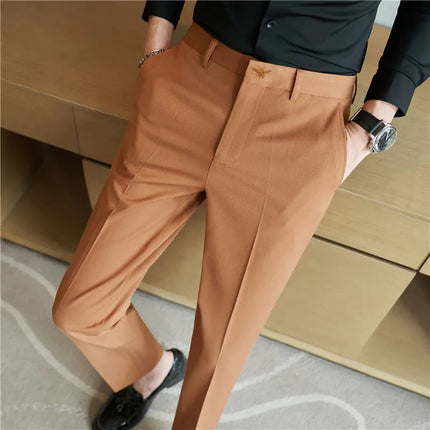 Men's Formal Fashion Embroidered Business Casual Pants