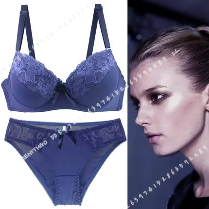 Lingerie Set Women Purple Pink Lace Thong Intimates Set - Lingerie Set - Ellolace - Mad Fly Essentials