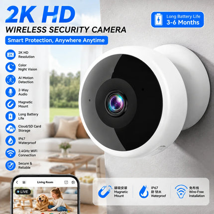 Home Essentials 2k 5MP Wireless AI Security Cam - Home Essentials - Anbiux - Mad Fly Essentials