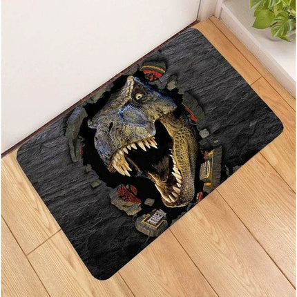 Cartoon 3D Dinosaur Dog Wolf Animal Door Mats - Mad Fly Essentials