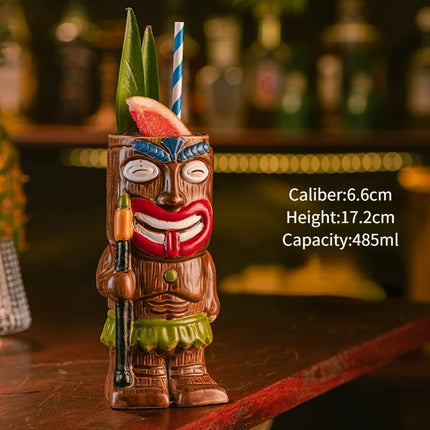 Beer Mug Hawaiian Style Tiki Party Cocktail Drinkware - Tiki Treasures - Beer Mug - Mad Fly Essentials