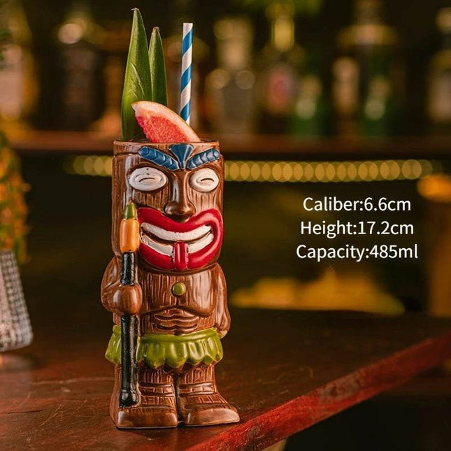Hawaiian Style Tiki Mug Cocktail Party Drinkware - Mad Fly Essentials