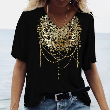 Shirt Women Vintage Sun-Moon Plus Short Tee - Shirt - Dream Girl - Mad Fly Essentials