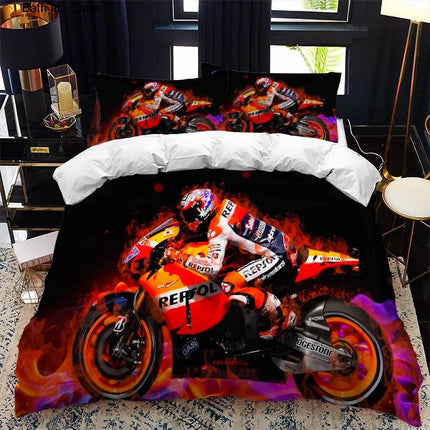 Space Kids Room Motorcycle Bedding Duvet Set - Mad Fly Essentials