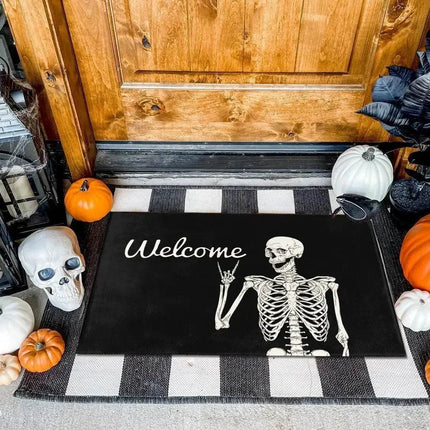 Funny Home Skull Skeleton Halloween Doormat - Mad Fly Essentials