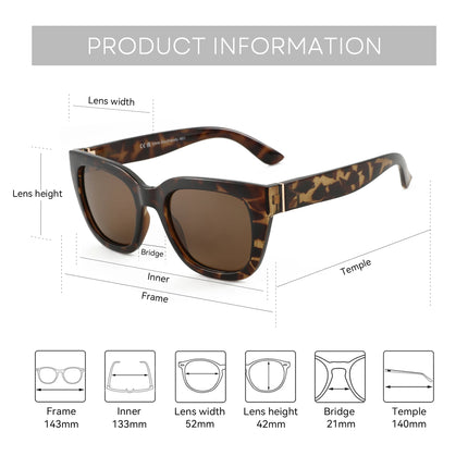 Women Sunglasses Retro Square Polarized Mercelyn Eyewear - Women Sunglasses - Mad Fly Essentials
