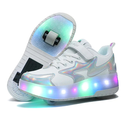 Kids LED Shoes Incline Roller Skate Sneakers - Kids LED Shoes - Capsella Kids - Mad Fly Essentials