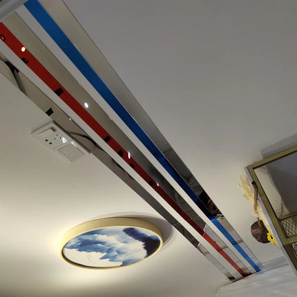 DIY Ceiling Edge Mirror 3M Self-adhesive Acrylic Wall Tile Stickers