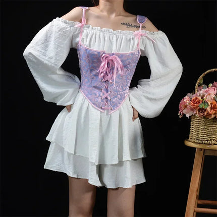 Corset Women Fashion Floral y2K Body Shaper - Corset - Bubblekiss - Mad Fly Essentials