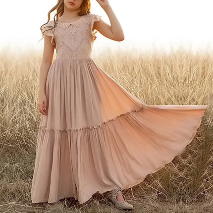 Baby Girl Lace Bohemian Elegant 3-15Y Summer Dress