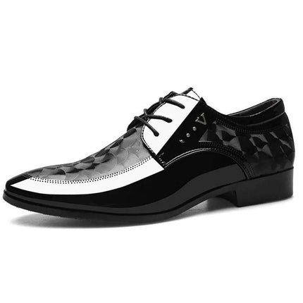 Men Classic Lace Leather Oxford Formal Loafers - Mad Fly Essentials