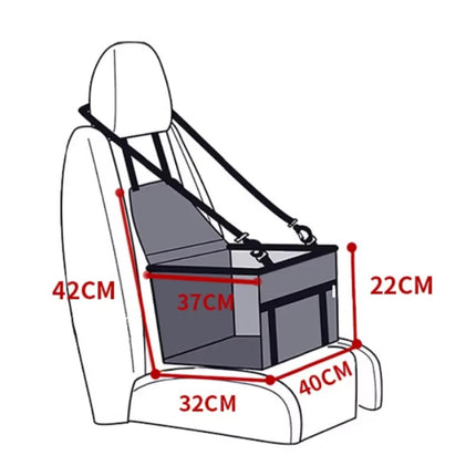 Pet Booster Seat Car Cushion Dog Cat Safety Seat - Pet Booster Seat - Vailge - Mad Fly Essentials
