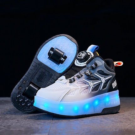 Girls Kids Fashion Luminous LED Skate Sneakers