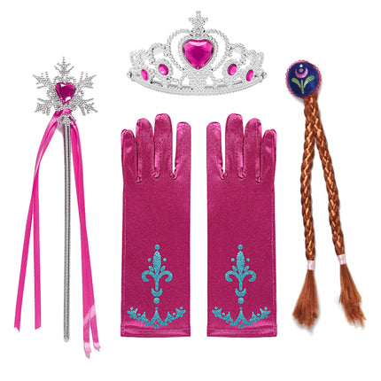 Girl Seasonal Wear Gloves Wand Princess Costume Accessories Set - Girl Seasonal Wear - Zawaland - Mad Fly Essentials