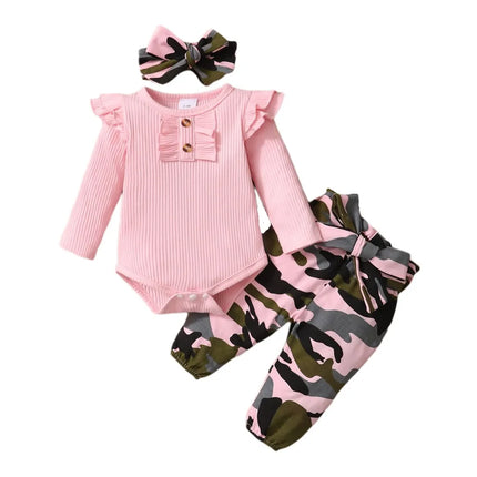Baby Girl 0-18M Camouflage 3pc Set