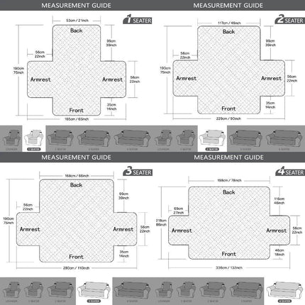 Waterproof Sofa Covers 1/2/3/4 Seater Slipcovers - Mad Fly Essentials