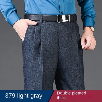 Pants Men Double Pleated High-Waist Formal Pants - Pants - ICPANS - Mad Fly Essentials