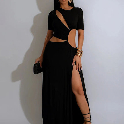 Party Dress Women Solid Asymmetrical Maxi Dress - Nice-Forever - Party Dress - Mad Fly Essentials