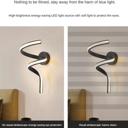Modern Minimalist LED Indoor Wall Sconce Bedside Lamp