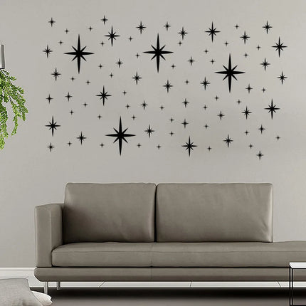 Home Decor 82PCS Star Mosaic Mirror Sticker Wall Decals - Home Decor - Zooyoo - Mad Fly Essentials