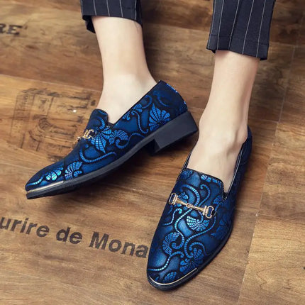 Men's Pointed Toe Leather Business Casual Loafers