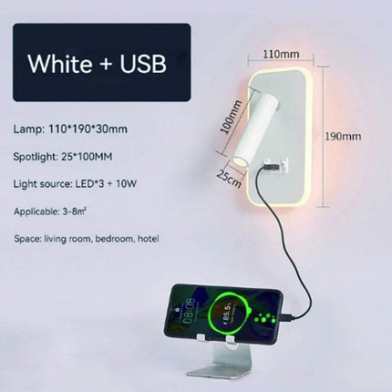 6W Minimalist USB Rectangular Wall Lamp - Mad Fly Essentials