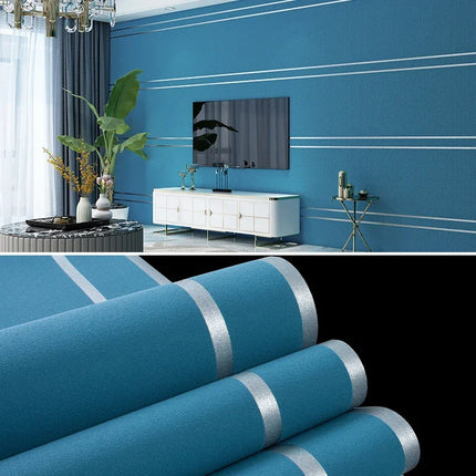 Custom 3D Modern Striped Living Room Bedroom Wallpaper