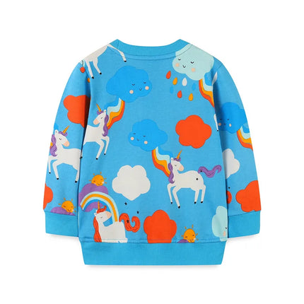 Baby Girl 2-7T Unicorn Rainbow Spring Sweater