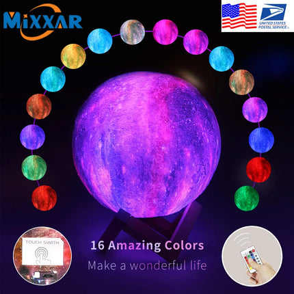 Desk Lamp 16 Color Kids Room USB Star Moon Light - Desk Lamp - Titanfire - Mad Fly Essentials