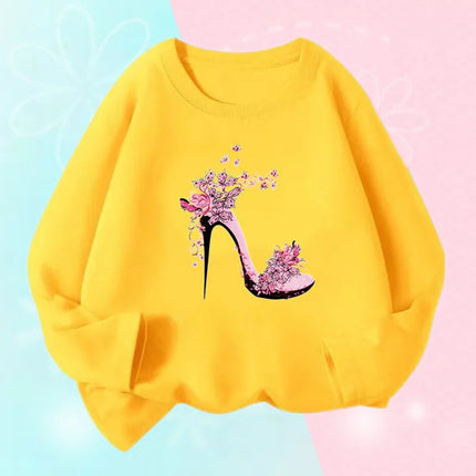 Hoodies Girls Long Heart Kids Graphic Tee Tops - Hoodies - Lolocee - Mad Fly Essentials