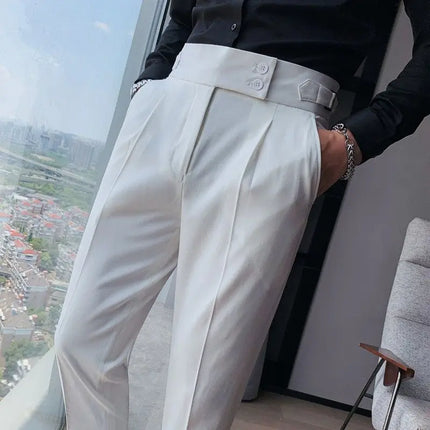 Pants Men Classic Business Casual Suit Pants - Pants - BC - Mad Fly Essentials