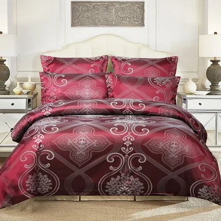 Duvet Set European Jacquard Satin Bedding Set - duvet set - home deluxe - Mad Fly Essentials