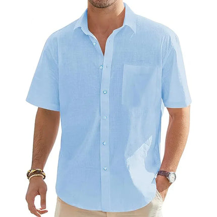 Business Casual Shirt Men Linen Vacation Summer Tops - Business Casual Shirt - Idealism - Mad Fly Essentials